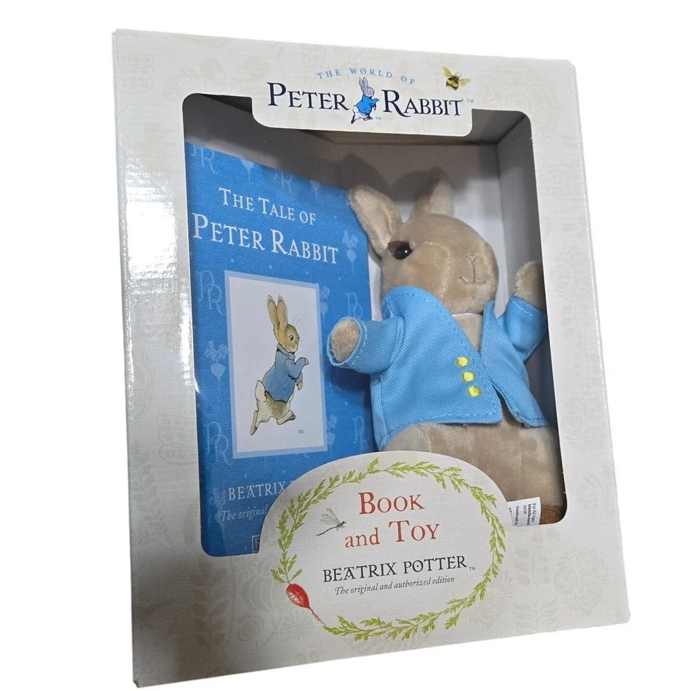 Peter Rabbit Book & Plush Toy Gift Set Beatrix Potter Hardcover Boxed